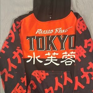 Reason Brand Tokyo Hoodie - Red and Black